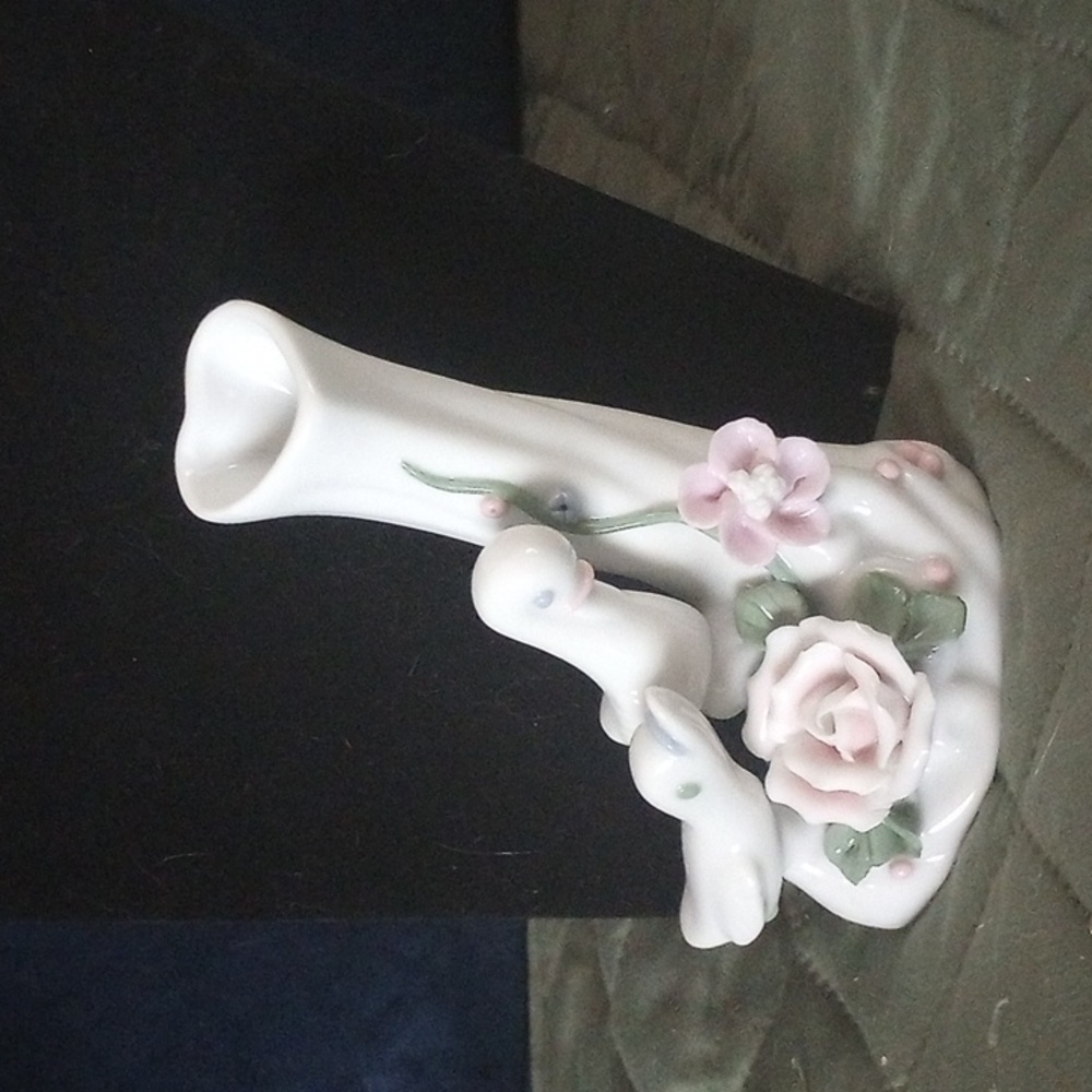 Porcelain Vase with Birds and Flowers